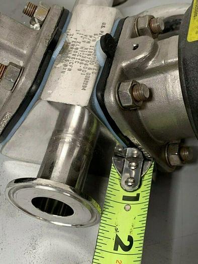 Used 2 ITT Sherotec 90PSI Stainless Steel Valves w/ 2 Position Monitors & 1" Sanitary