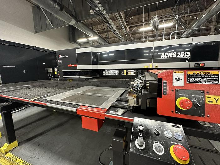 Used 2013  Amada  Acies 2515T Punch/CO2 LASER WITH TOOL LOADER, TOOLING, SPINDLE
