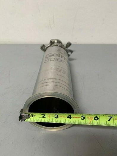 Used Gelman Sciences 960821 Stainless Steel 4.5" x 12" Filter Housing 125/250 PSIG