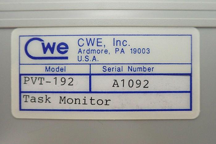 Used CWE Model PVT-192 Task Monitor