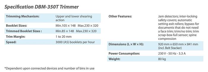 Used Duplo 3500 booklet making system, Fold, Stitch, Trim