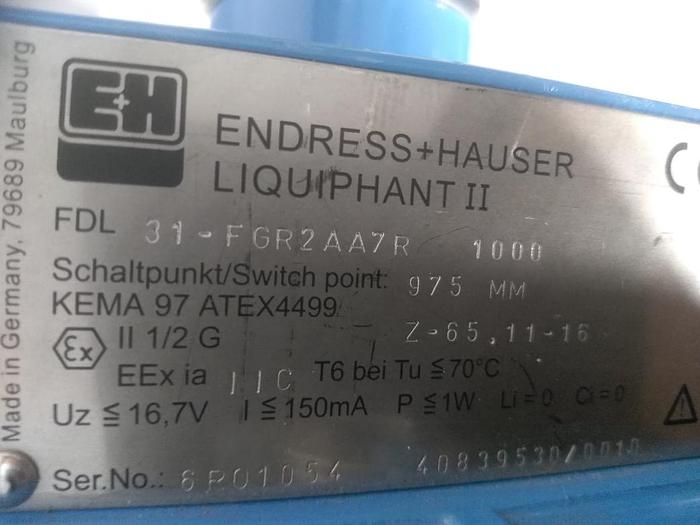 Lipuiphant II, FDL31-FGR2AA7R-1000, Endress et Hauser, Eex, capteur 1000mm, comme neuf