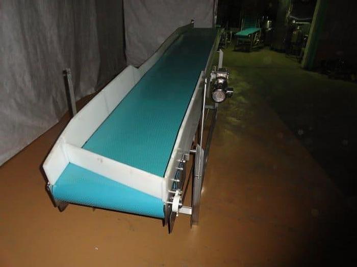 Used Tri-Mach Dimple Belt Incline Conveyor; Md#Ever-Kleen, 24" wide x 11' 6" long