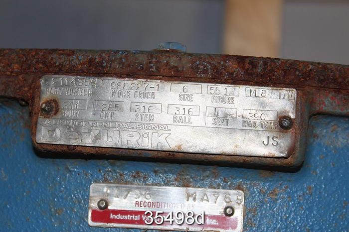 Used Dezurik 9114950 6" V-Ball Control Valve #35498