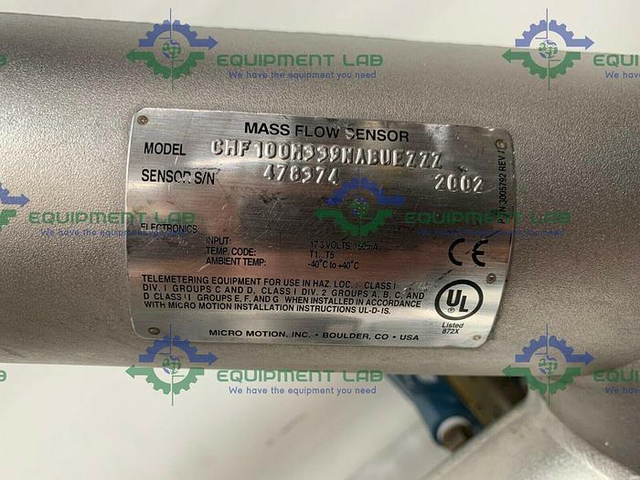 Used Micro Motion CMF100M339NABUEZZZ Mass Flow Sensor w/ 2700R11 Digital Readout
