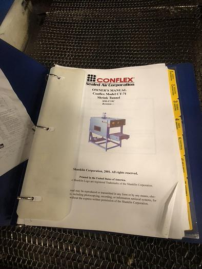 Used SHANKLIN MODEL CT-T71 HEAT SHRINK TUNNEL