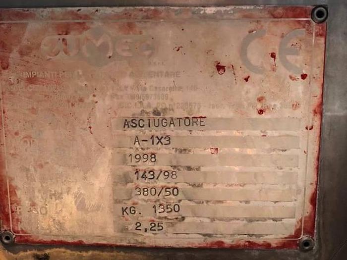 Used 1989 Zumec Costruzioni S.r.l. Asciugatore A-1z3