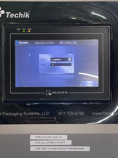 Used Techik IXL-400 Check Weigher 