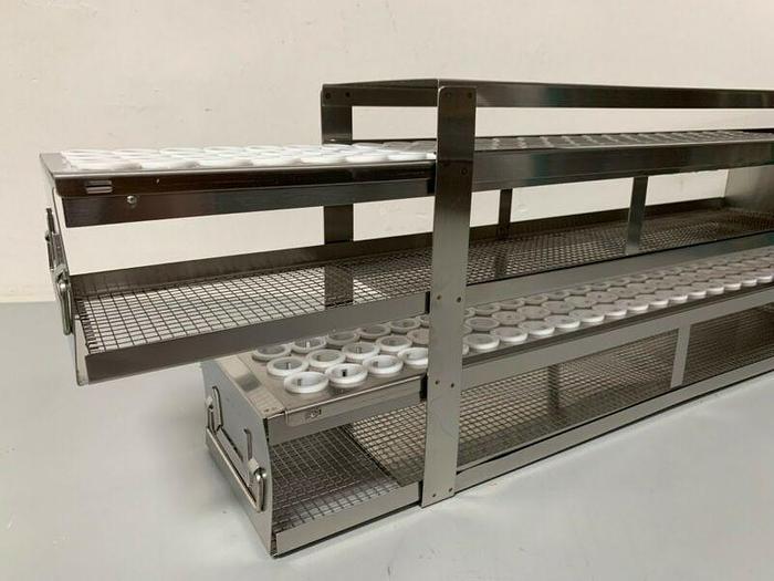 Used Argos R15208A Upright Freezer Drawer Rack for 15mL Tubes, Holds 208