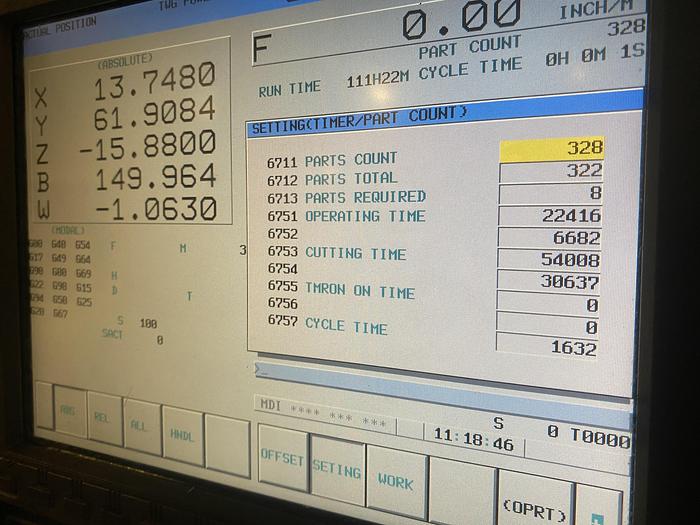 Used Johnford BMC-110 CNC Horizontal Boring Mill