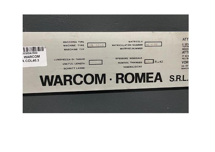 D'occasion CESOIA IDRAULICA WARCOM MOD. COL 40.3 DA 4000X3/5MM