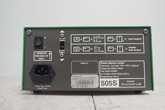 Used Watson Marlow 505S Digital Peristaltic Pump, 220RPM  41000000010