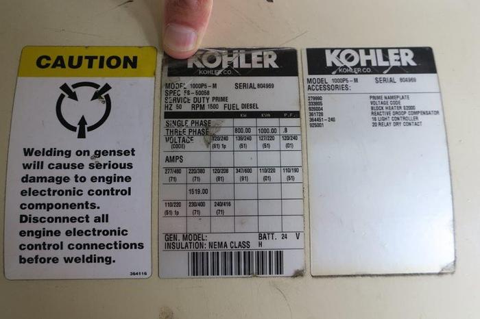 D'occasion 2002 MTU KVA: 1000