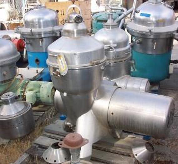 Used Centrifuge, Disc, Batch, Solid Wall, Alfa Laval, 3193-M, S/s #S203010