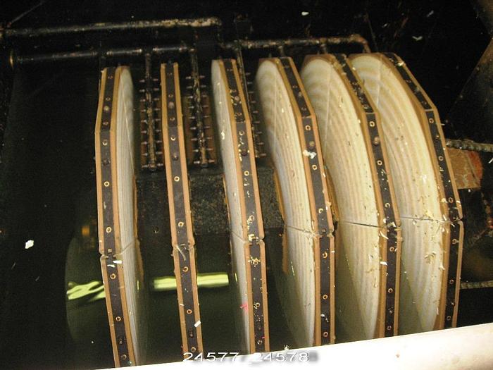 Used Aqua Aerobic ADP-6E Aqua Disk Filter, 6 Disk Fabric Media With Controller, Valves, Thickened Slurry Pump And Air Compressor. #24578