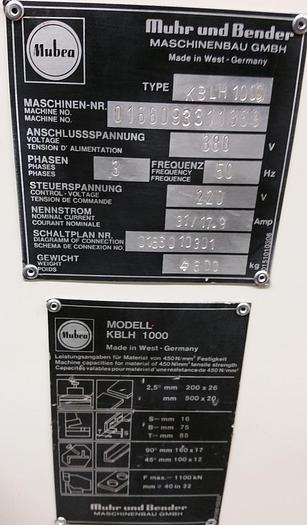 Gebraucht Hydraulische Profilstahlschere Mubea KBLH 1000