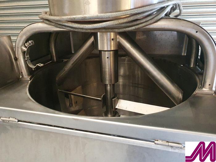 Used APV 60 Gallon Jacketed Hemispherical Pan with Contra Rotating Agitator