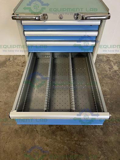Used Lista Modular Drawer Cabinet 28" x 22" x36" Various Size Drawers w/ Casters