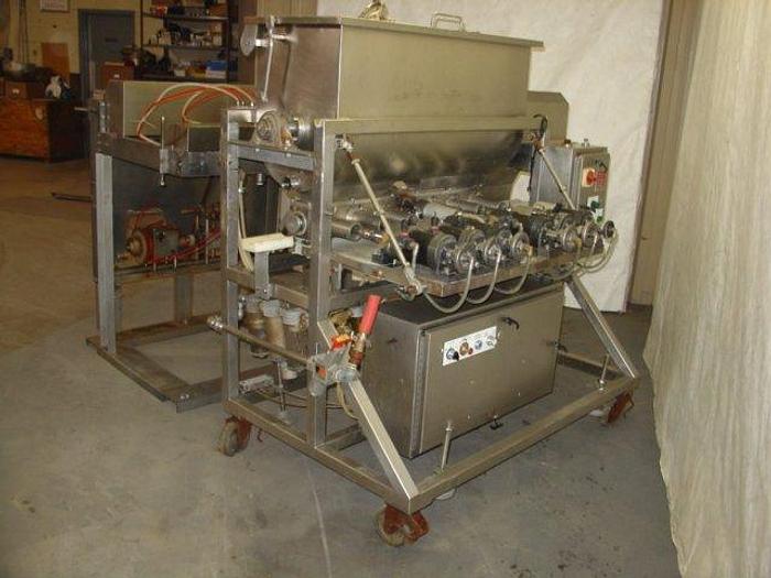 Used Raque 6-Piston Filler/Depositor; Md#BL-60 with Traveling head assembly
