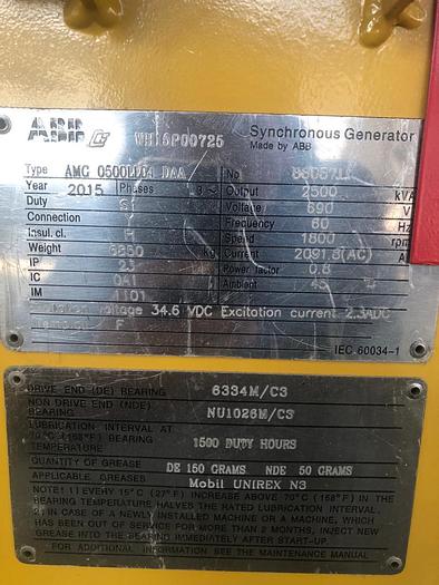 Caterpillar 3516C New Generator sets - 6 marine units mfg 2014 Tier II with certificate.