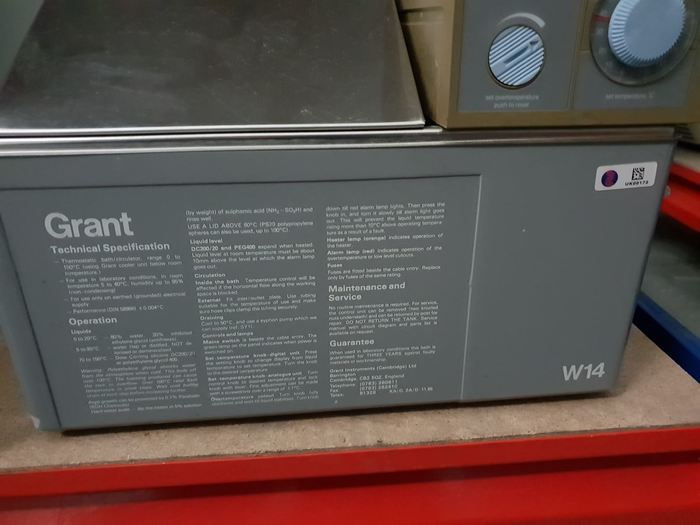 Used Grant Instruments W14 Thermostatic Bath/Circulator