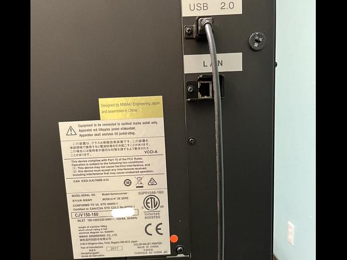 Used 2017 Mimaki CJV 150-160