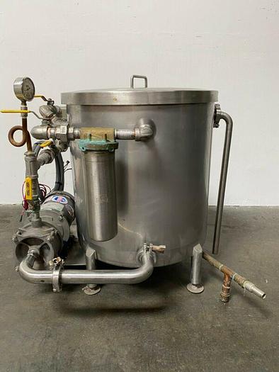 Used Stainless Steel 110 Liter Balance Tank w/ Price Pump & 1 HP Motor