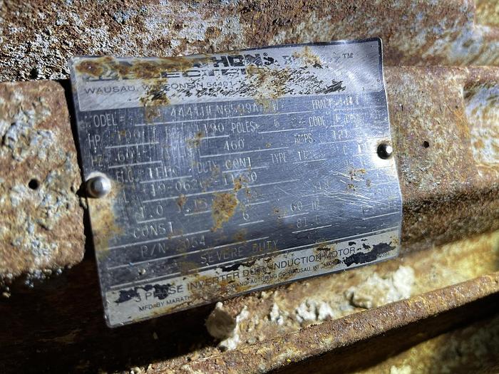 Used GOULDS 3175S 10X12- 18 316 S/S CENTRIFUGAL PUMP 316 SS TRIM 100 HP MOTOR