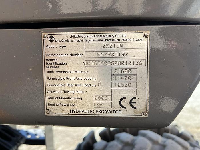 Usato 2006 Hitachi ZX210W