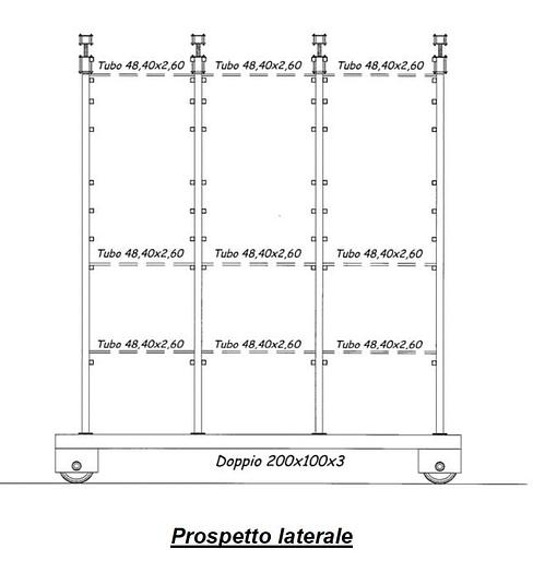 Usato CARRO POSA TELO DI GALLERIA Lg. 5.100mm