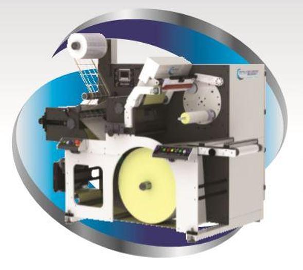 BGM Elite eDSR t Easy Load Die Cut Slitter Semi- Automatic Turret Rewinder