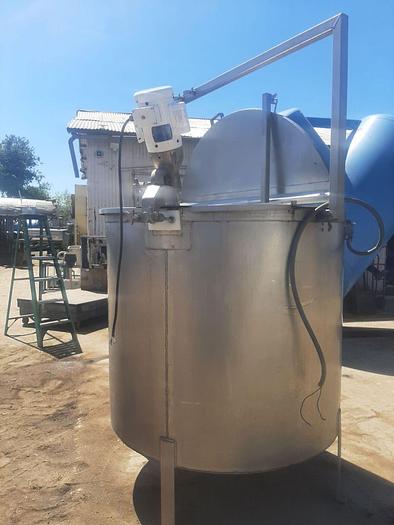 Used Tank, 600 Gallon, 316 S/st, Agit, Cone Btm #S744469
