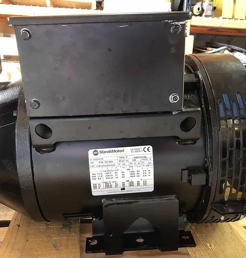 Used 8.9 kW Marrelli 1-Bearing Brushless, Synchronous AC Generator End