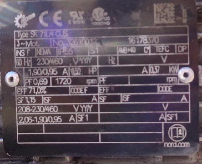 Used Conveyor, Belt, 32" x 12', S/st, Rigos, 1/2 HP, #C742847