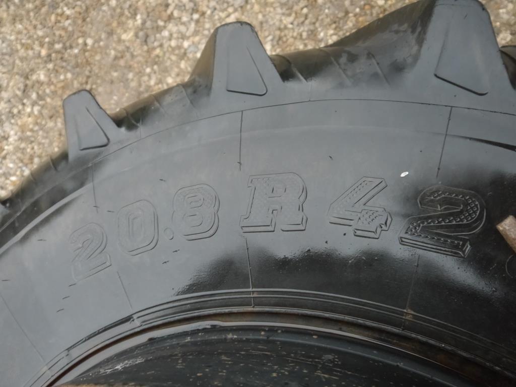 Used Pair 20.8 R42 Dual Wheels and Tyres
