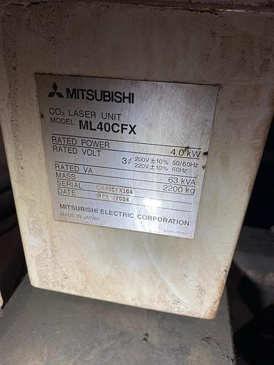 Used 2004 4000-Watt Mitsubishi CNC Laser Cutter ML3718LVP(S)