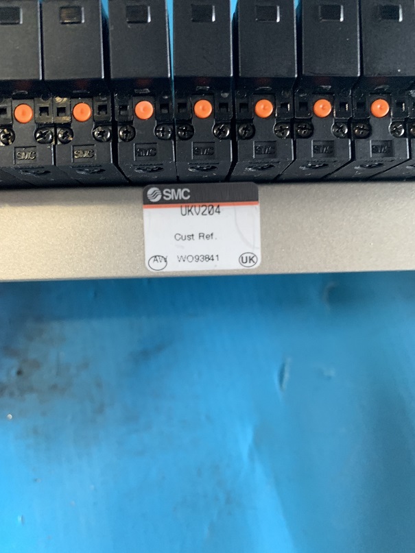 Used SMC Bank of Solenoid Valves VJ3143; VJ3243