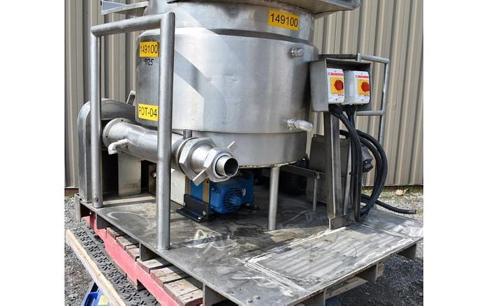 D'occasion USED 60 GALLON JACKETED TANK, STAINLESS STEEL, WITH MIXER & AUGER FEEDER