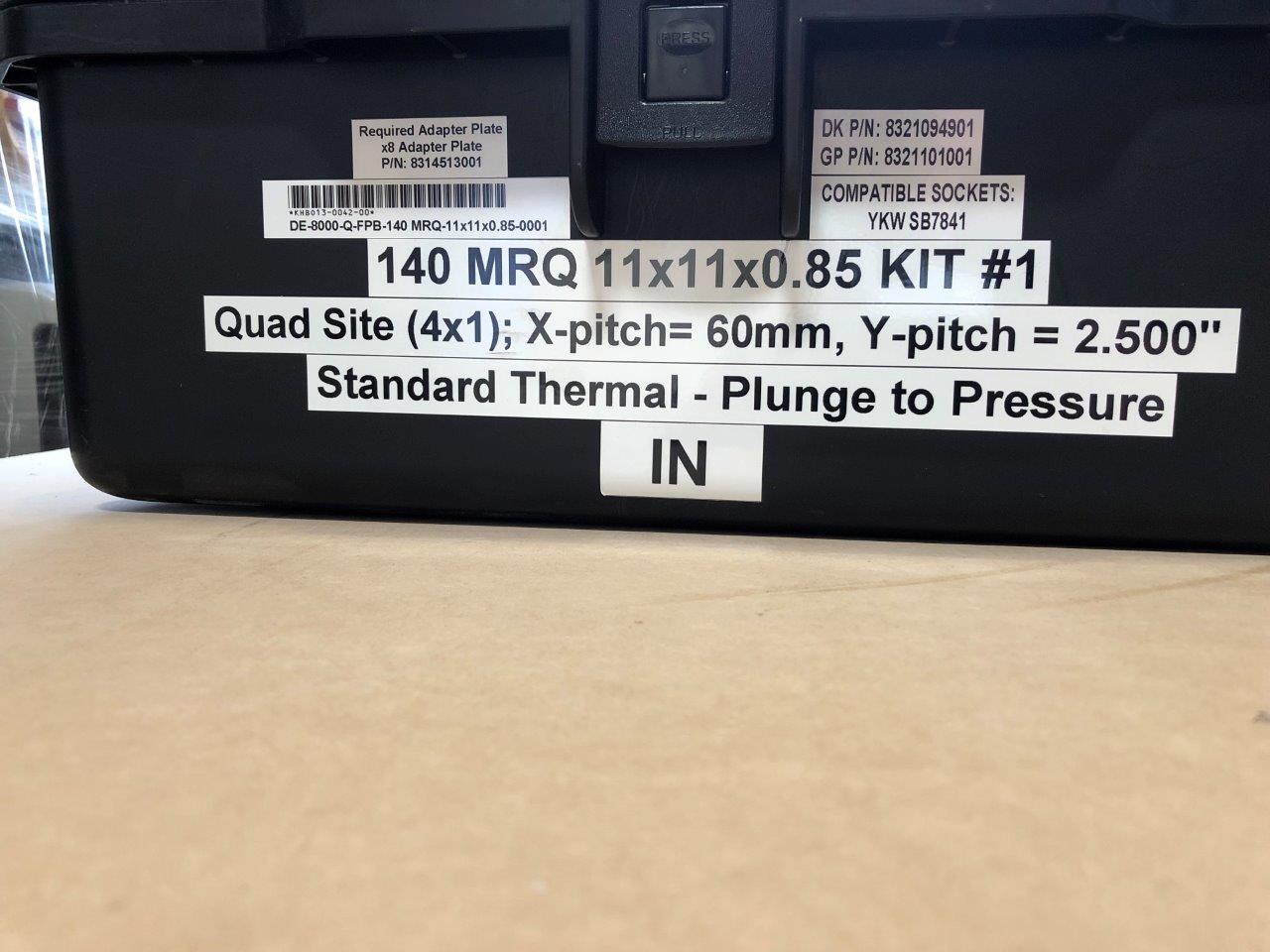 Used DELTA EDGE DE8000 TEST HANDLER KIT - Q-FPB - 140 MRQ 11x11x0.85-0001 QFN