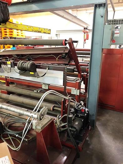 Used 62" WIDE DUSENBERY MODEL 815 DUPLEX SLITTER REWINDER 1000 FPM 24" REW. DIA.