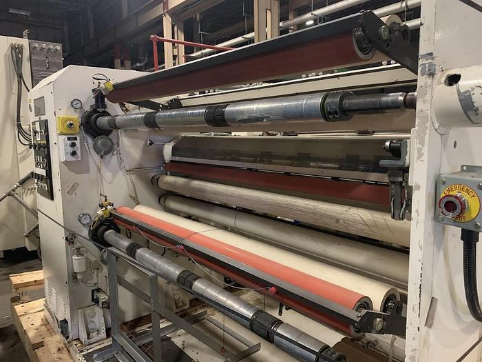 Used 62" TITAN MODEL SR5 CANTILEVERED DUPLEX SLITTER REWINDER 24" OD REWIND
