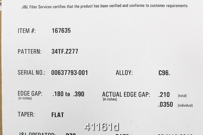 Unused Sprout Waldron 34TF 34" Refiner Plates #41161