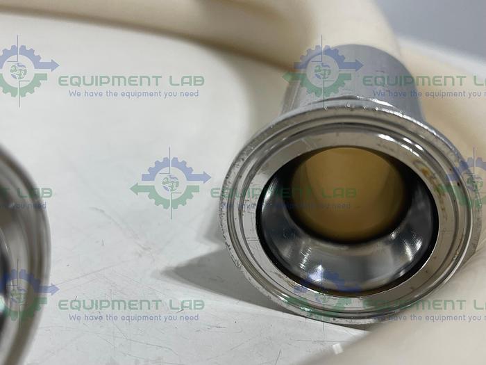 Used 96" Silicone Hose w/ 1 1/2" Sanitary Fittings 125 PSI at 20°C