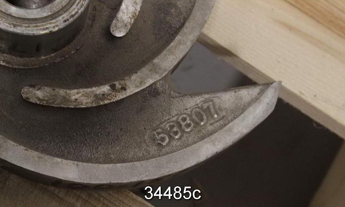 Used Goulds 3196 Impeller, 1x2x8, 5-Vane, 8" Diameter, Pattern 53807 #34485