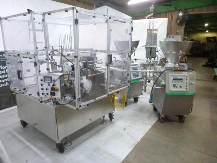 Used Complete Filling Line; World Cup Filler, (2) Vemag Robbies and Lidder