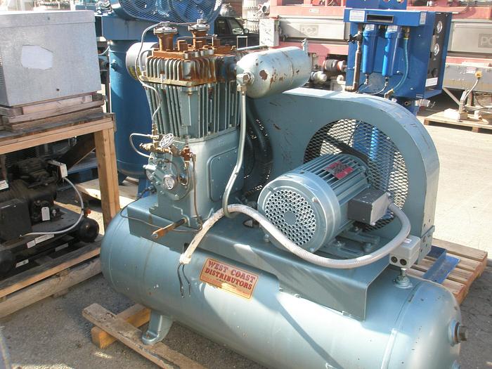 Used Compressor, Air, 7.50 HP, Quincy, Mdl 34032, Reciprocating, #S735453