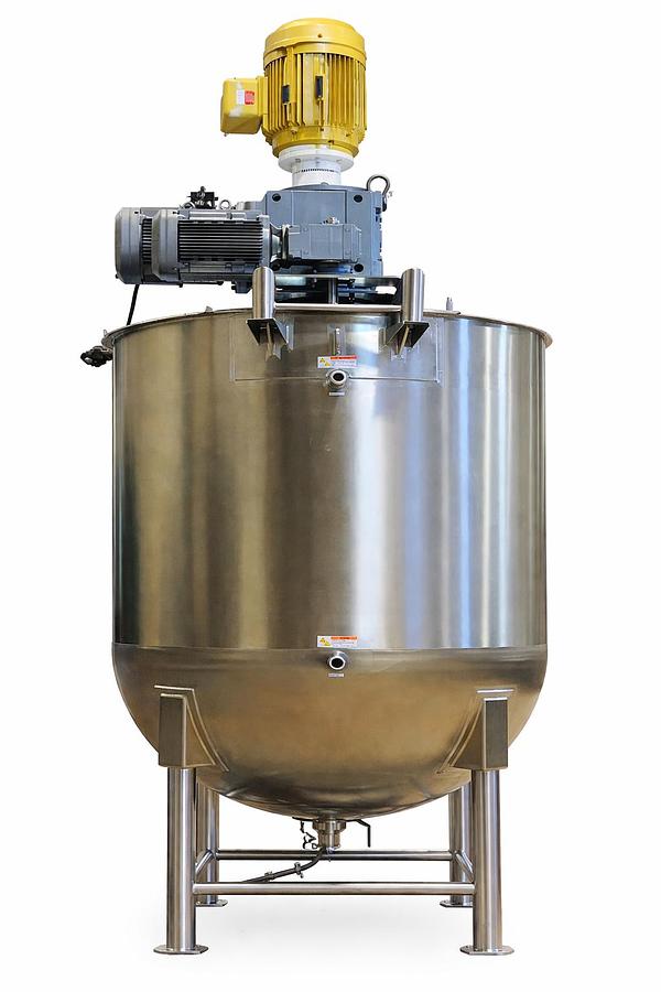 1000 Gallon Stainless Steel Steam Jacketed Kettle with Agitator