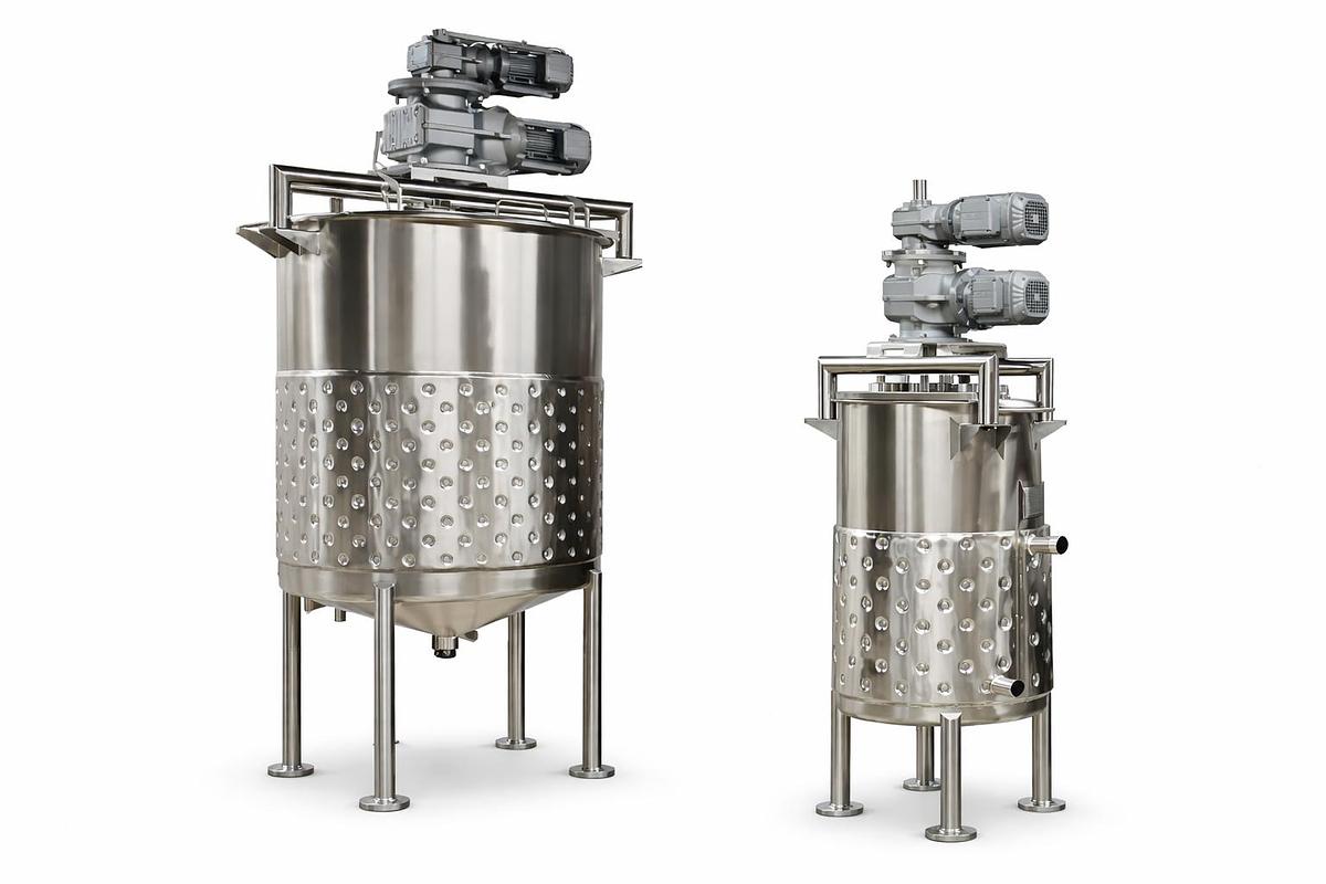 100 Gallon Stainless Steel Jacketed Mixing Tank with Agitator