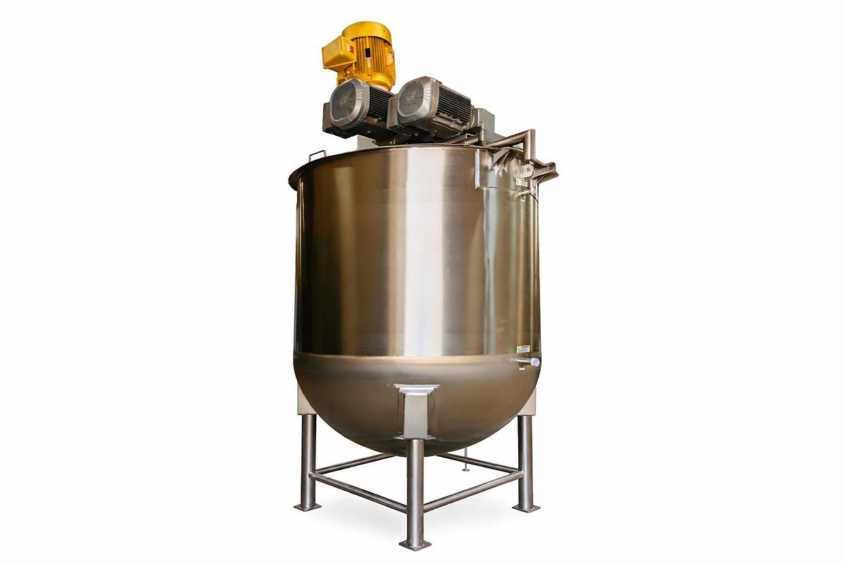 1000 Gallon Stainless Steel Steam Jacketed Kettle with Agitator