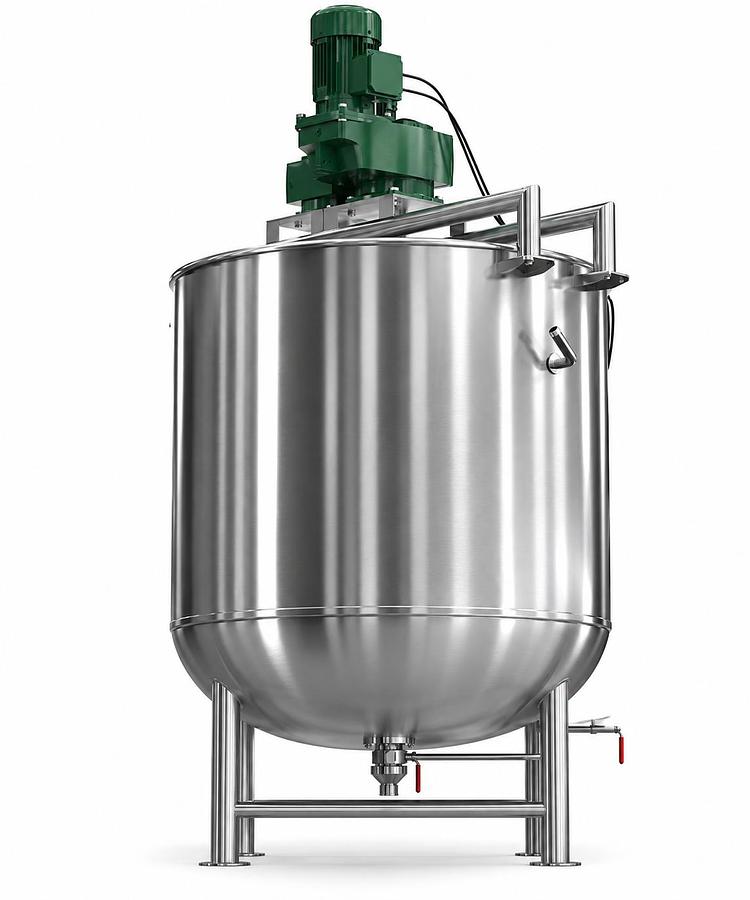 300 Gallon Stainless Steel Steam Jacketed Kettle with Agitator